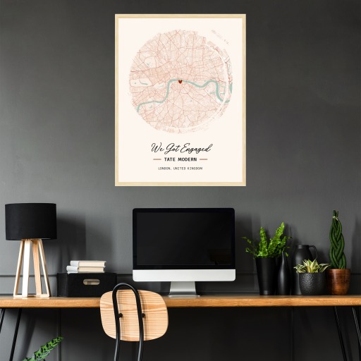 Where We Got Engaged Poster - Street Map 4