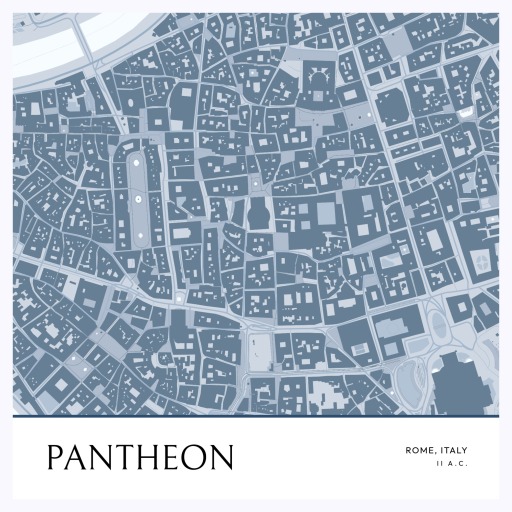 Pantheon Poster - Street Map 1