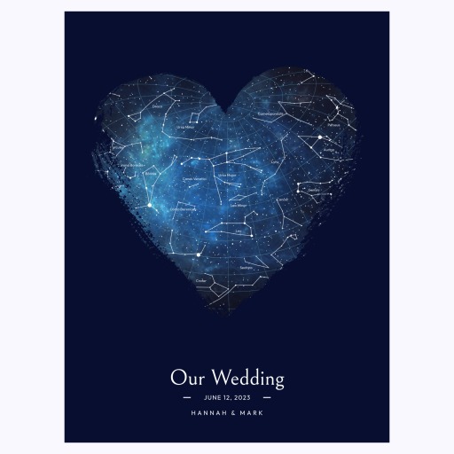 Our Wedding Poster - Starry Celestial Map 1
