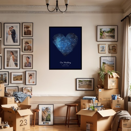 Our Wedding Poster - Starry Celestial Map 3