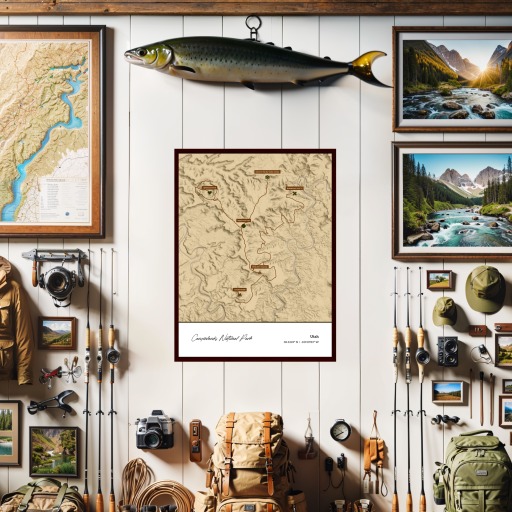 Our Trip to Canyonlands National Park Poster - Topo Map 2