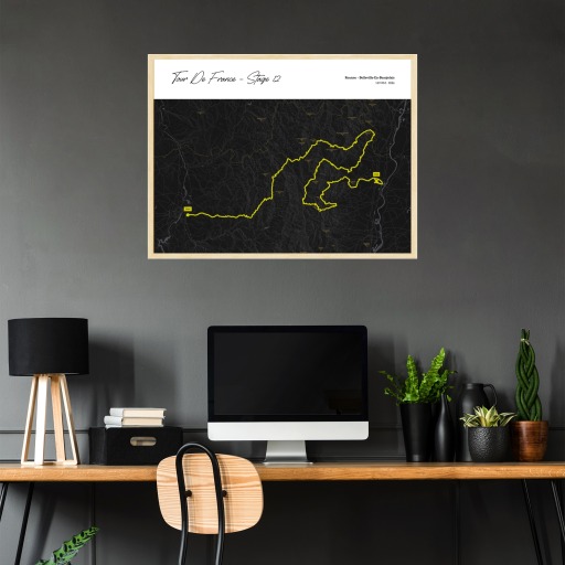 2023 Tour de France Stage 12 Poster - Route Map 3