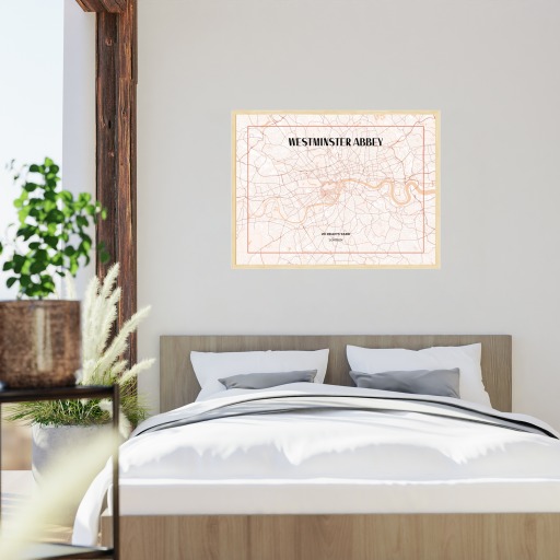 Westminster Abbey Poster - Street Map 5