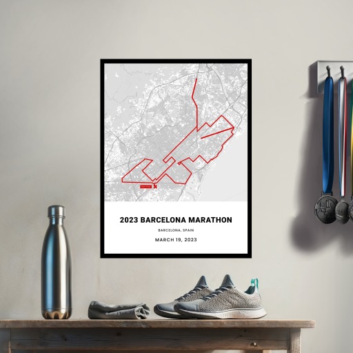 2023 Barcelona Marathon Poster - Route Map 4