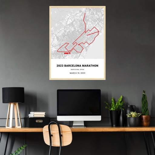 2023 Barcelona Marathon Poster - Route Map 5