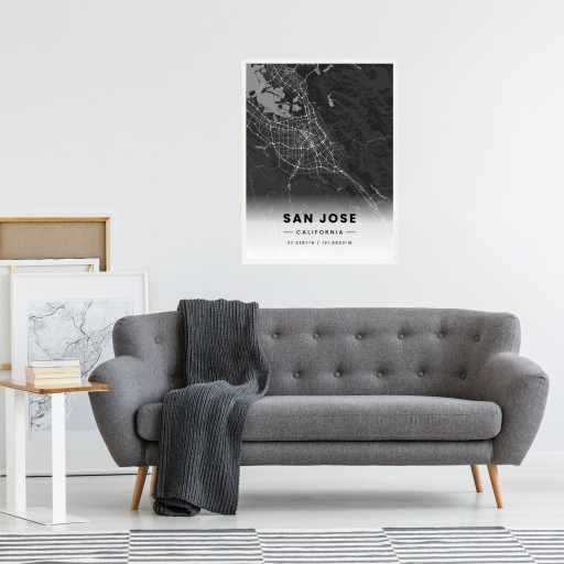 San Jose in Dark Poster - Street Map 5