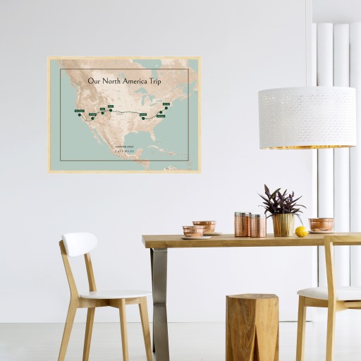 Our North America Trip Poster - Route Map 3