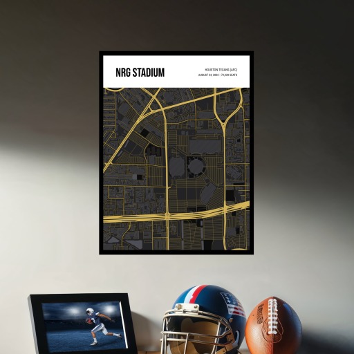 Houston Texans Stadium Poster - Street Map 3