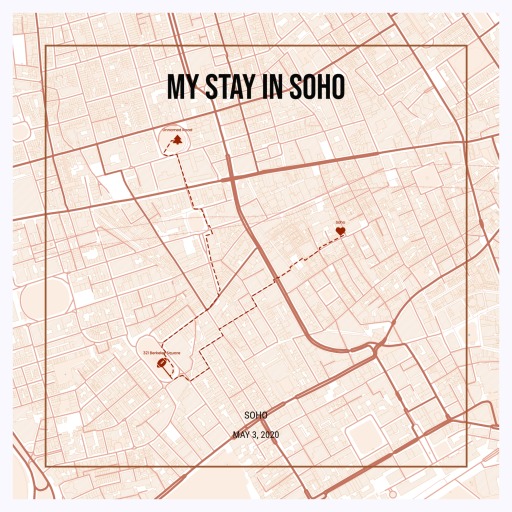 My Stay in Soho Poster - Route Map 1