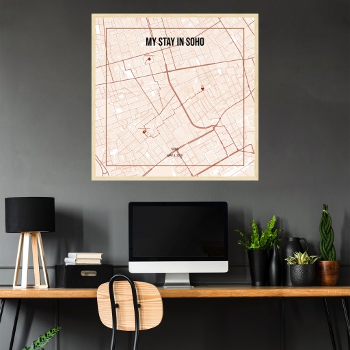 My Stay in Soho Poster - Route Map 3