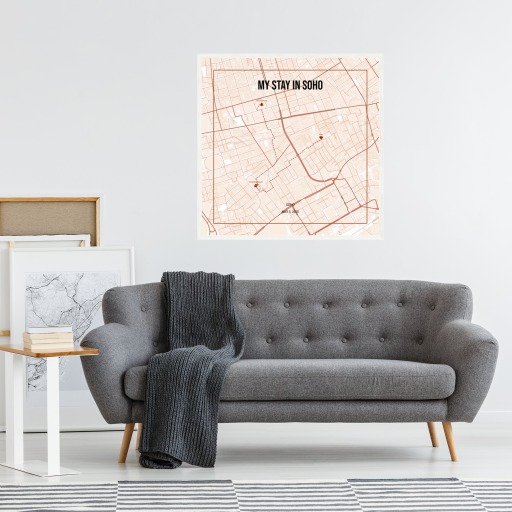 My Stay in Soho Poster - Route Map 5