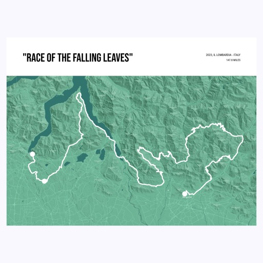 2023 Il Lombardia Poster - Route Map 1
