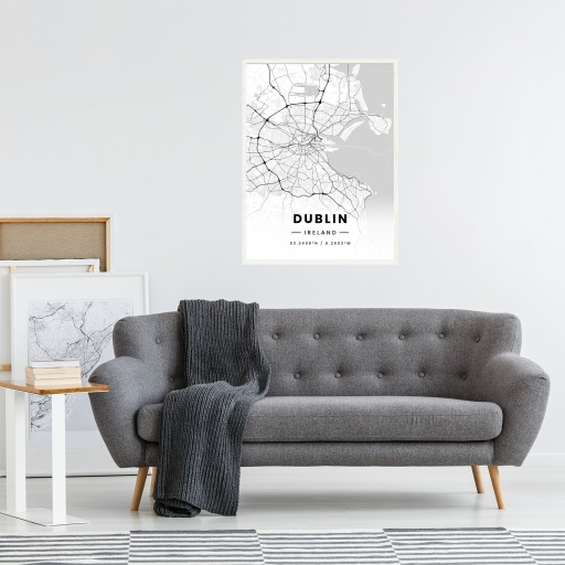 Dublin in Light Poster - Street Map 5