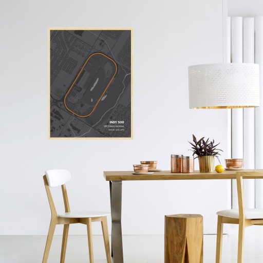 Indy 500 Poster - Track Map 3
