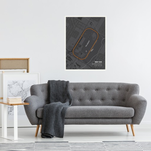 Indy 500 Poster - Track Map 4