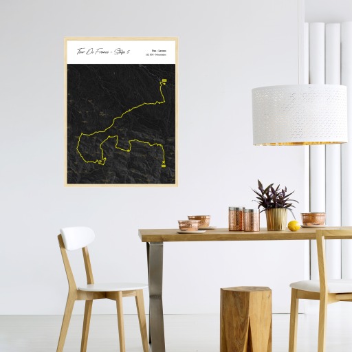 2023 Tour de France Stage 5 Poster - Route Map 4