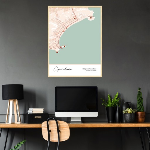 Hotspots in Copacabana Poster - Street Map 3