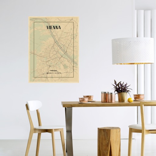 Vienna in Vintage Poster - Street Map 4