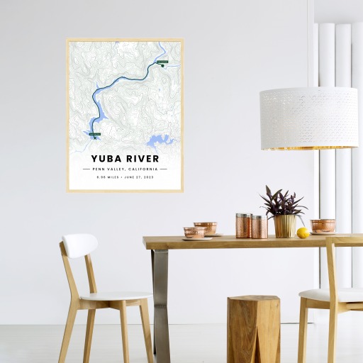 Our Rafting Trip to the Yuba River Poster - Route Map 4