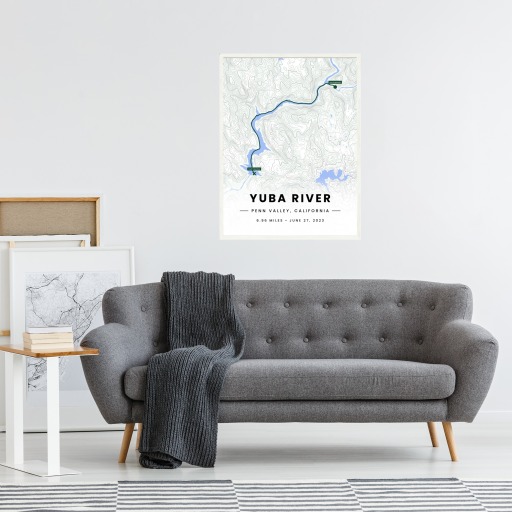 Our Rafting Trip to the Yuba River Poster - Route Map 5