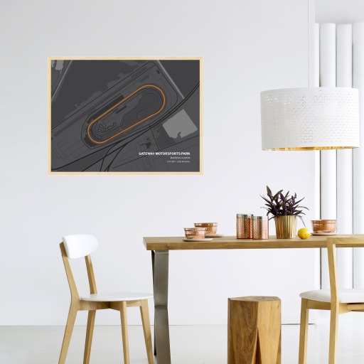 Gateway Motorsports Park Poster - Track Map 3