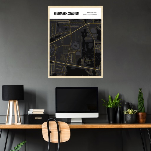 Buffalo Bills Stadium Poster - Street Map 4