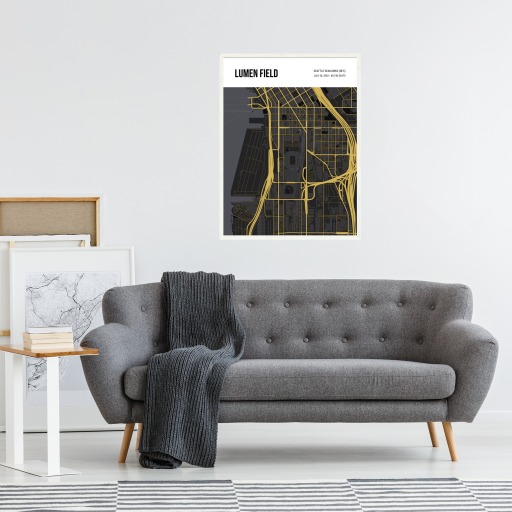 Seattle Seahawks Stadium Poster - Street Map 6