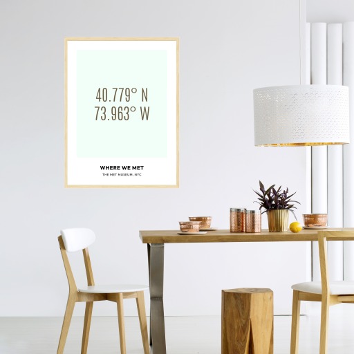 Where We Met Poster - Coordinates 3
