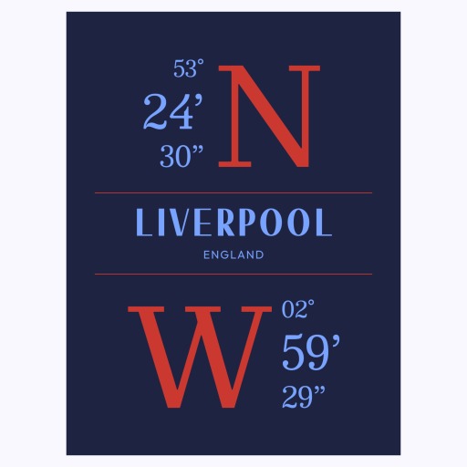 Liverpool Coordinates Poster 1