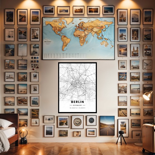 Berlin in Light Poster - Street Map 2
