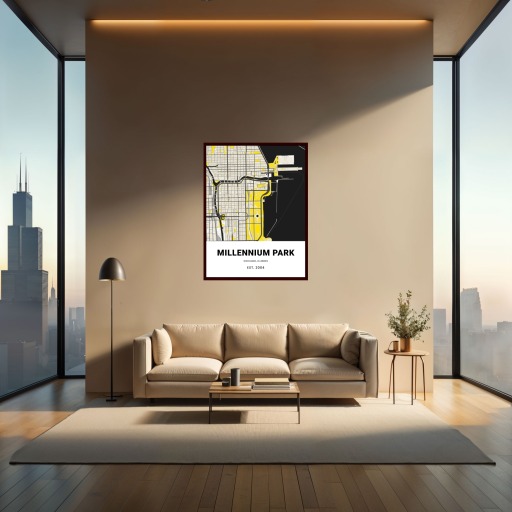 Millenium Park Poster - Street Map 2