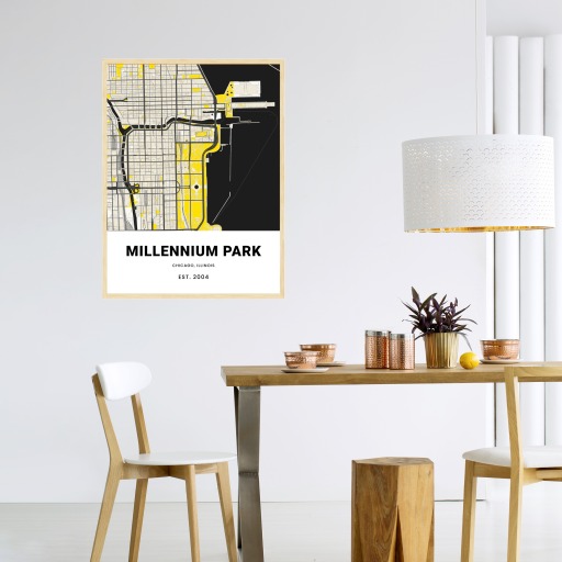 Millenium Park Poster - Street Map 4