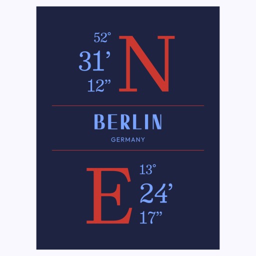 Berlin Coordinates Poster 1