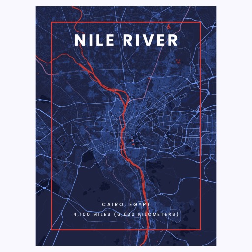 Nile River through Cairo in High Energy Poster 1