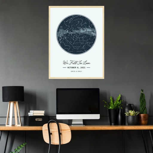 When We Fell in Love Poster - Celestial Map 4