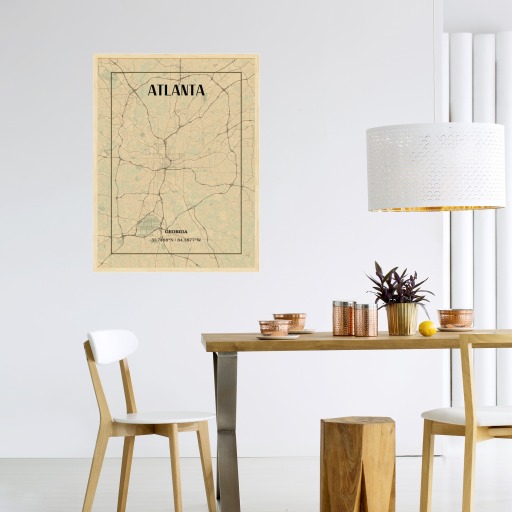 Atlanta in Vintage Poster - Street Map 4