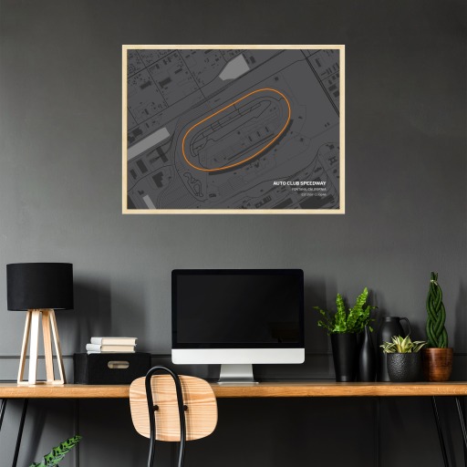 Auto Club Speedway Poster - Track Map 2