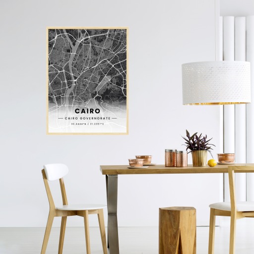 Cairo in Dark Poster - Street Map 4