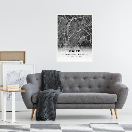 Cairo in Dark Poster - Street Map 5