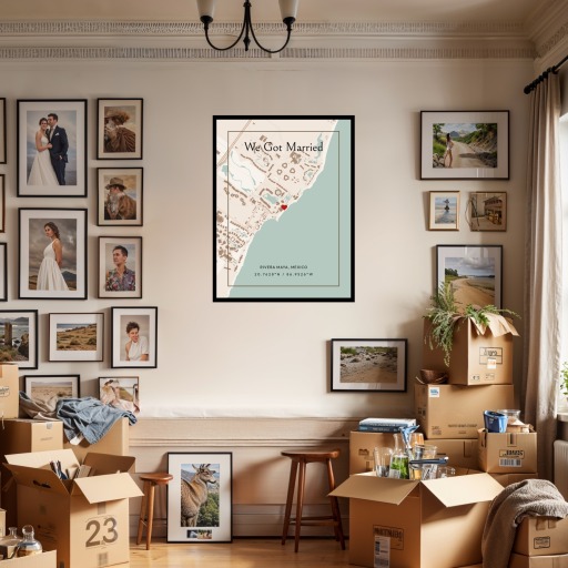 Where We Got Married Poster - Classic Street Map 3