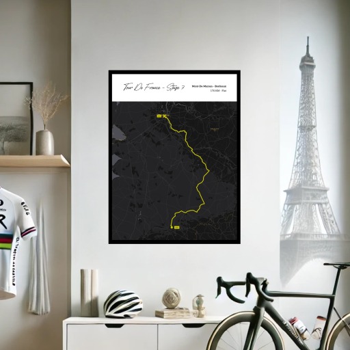 2023 Tour de France Stage 7 Poster - Route Map 2