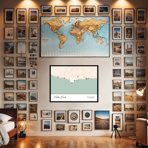 Hotspots in Malibu Beach Poster - Street Map 2