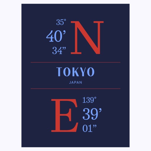 Tokyo Coordinates Poster 1