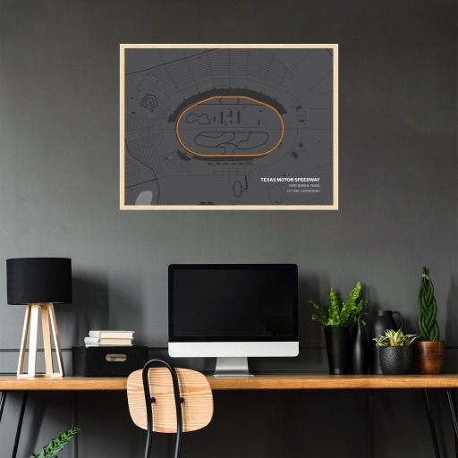 Texas Motor Speedway Poster - Track Map 2