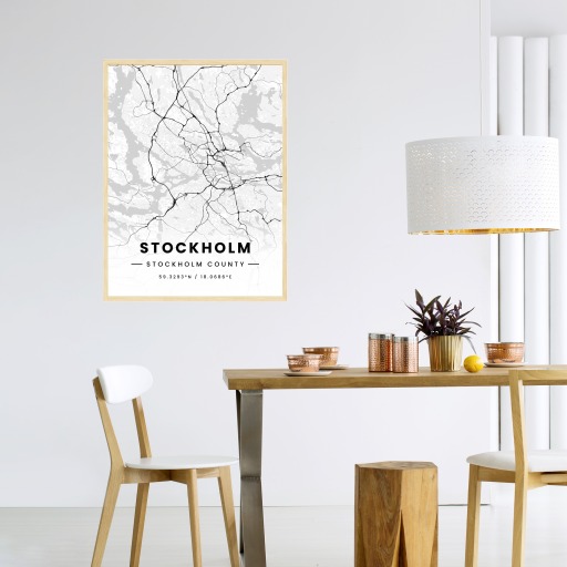 Stockholm in Light Poster - Street Map 4