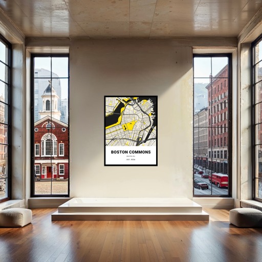 Boston Commons Poster - Street Map 2