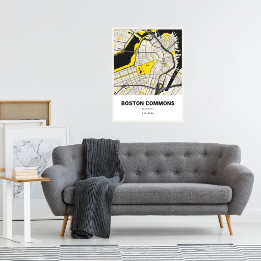 Boston Commons Poster - Street Map 5