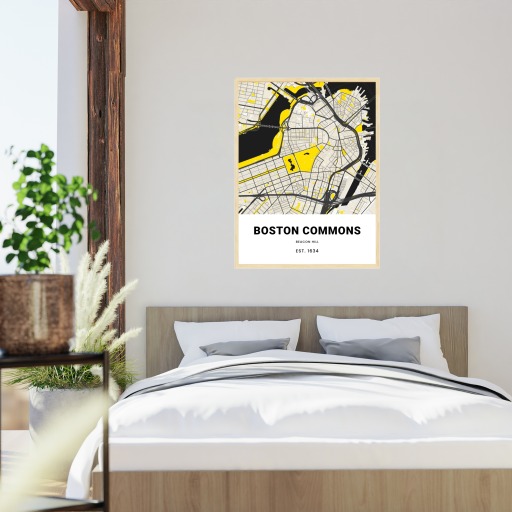 Boston Commons Poster - Street Map 6