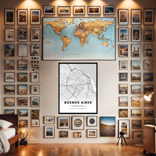 Buenos Aires in Light Poster - Street Map 2