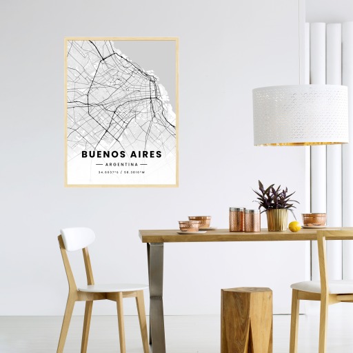 Buenos Aires in Light Poster - Street Map 4